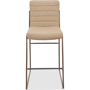 Madison Metal Frame Counter Stool in Honey Synthetic Leather