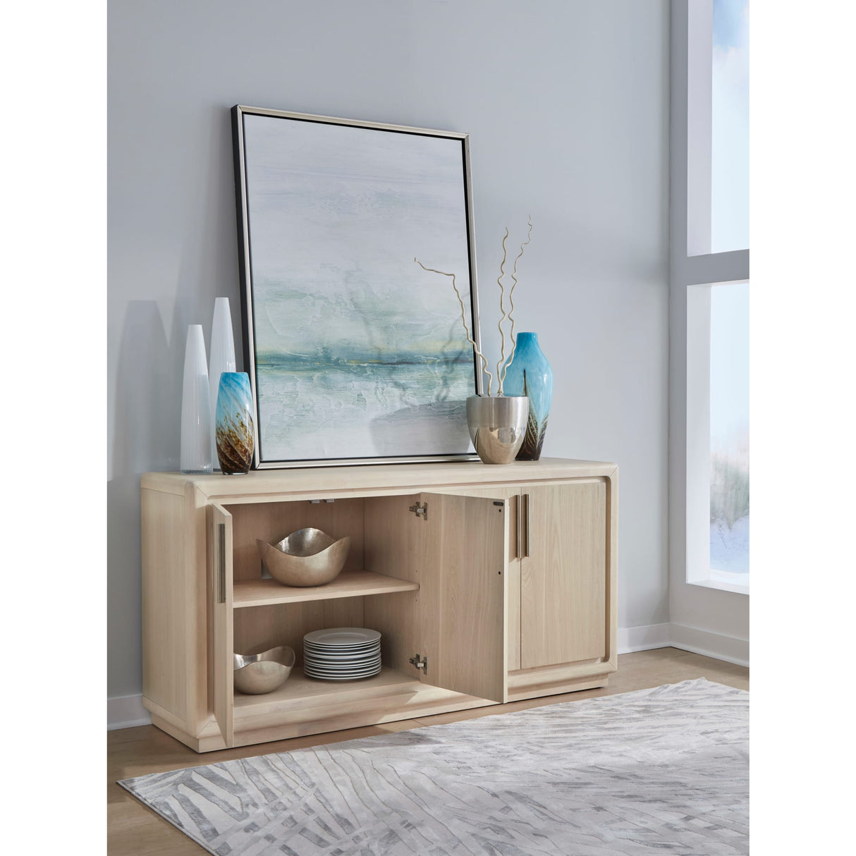 Magnolia 4 Door Wooden Sideboard in Daffodil