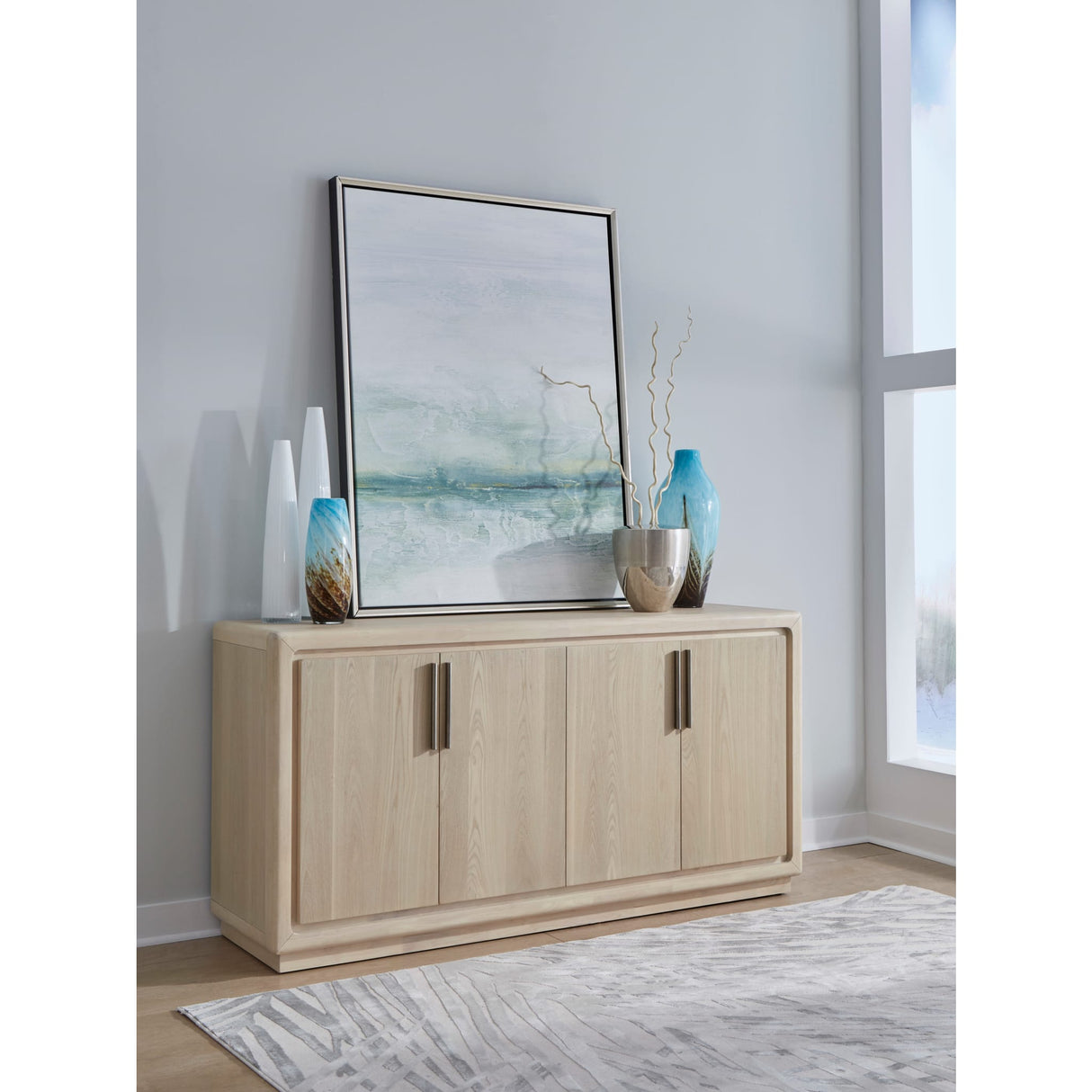 Magnolia 4 Door Wooden Sideboard in Daffodil