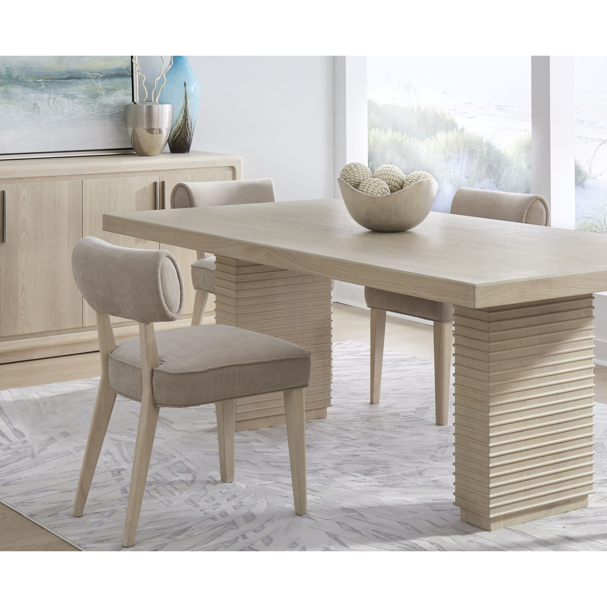 Magnolia Wood Frame Upholstered Dining Chair in Brown Sugar Chenille