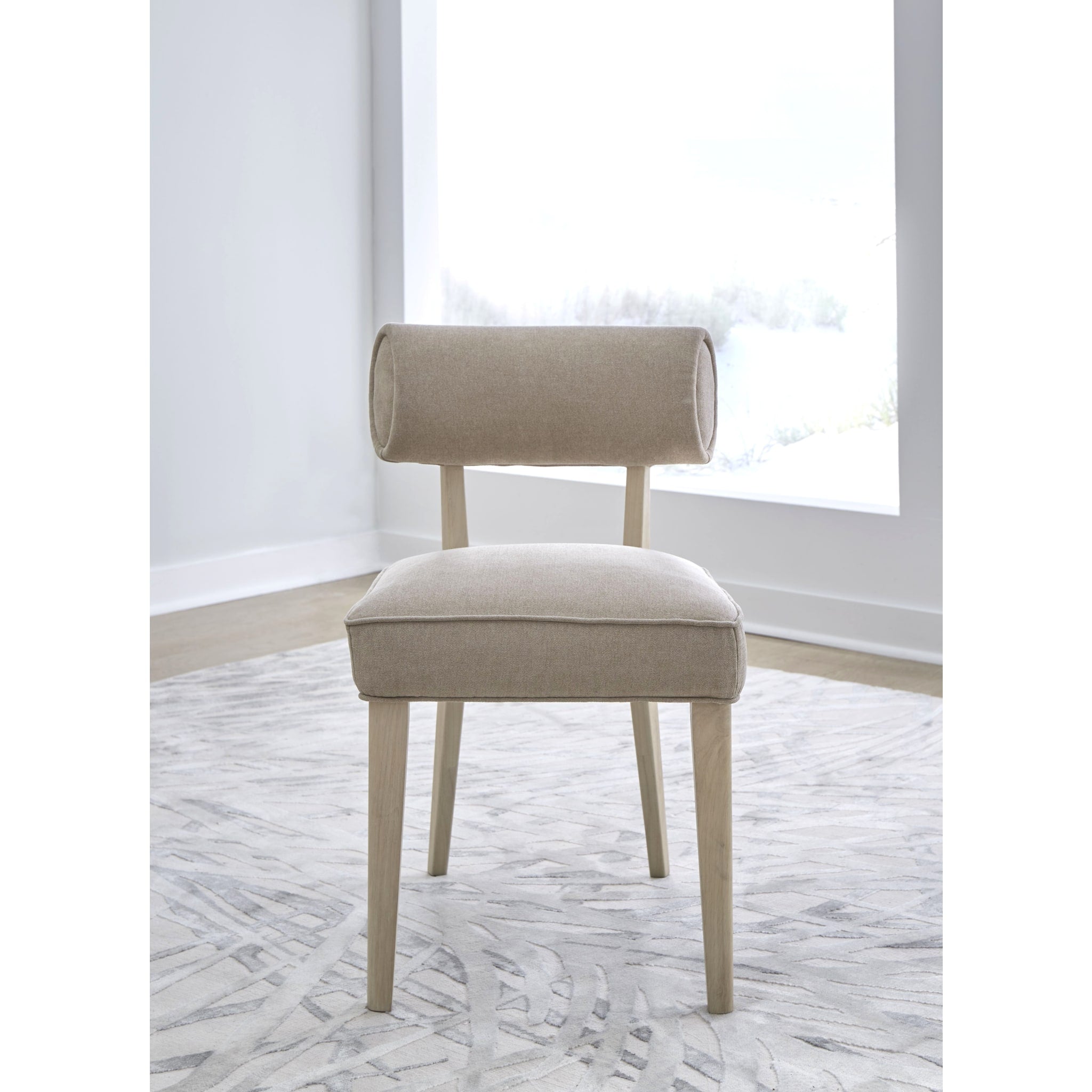 Magnolia Wood Frame Upholstered Dining Chair in Brown Sugar Chenille