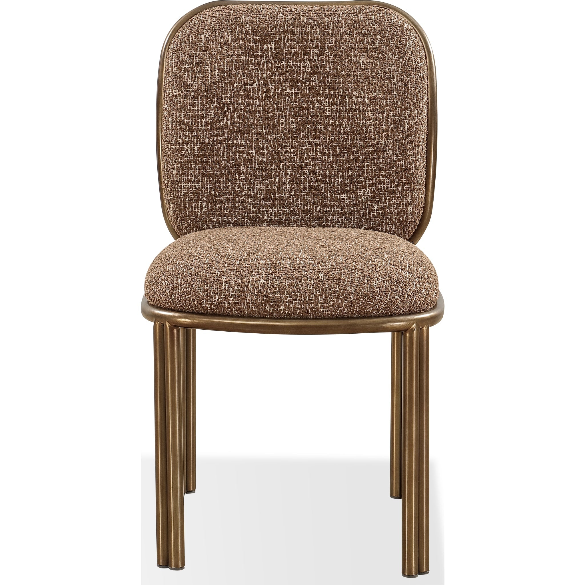 Mataranka Dining Chair in Giraffe Chenille and Brushed Golden Stainless Steel