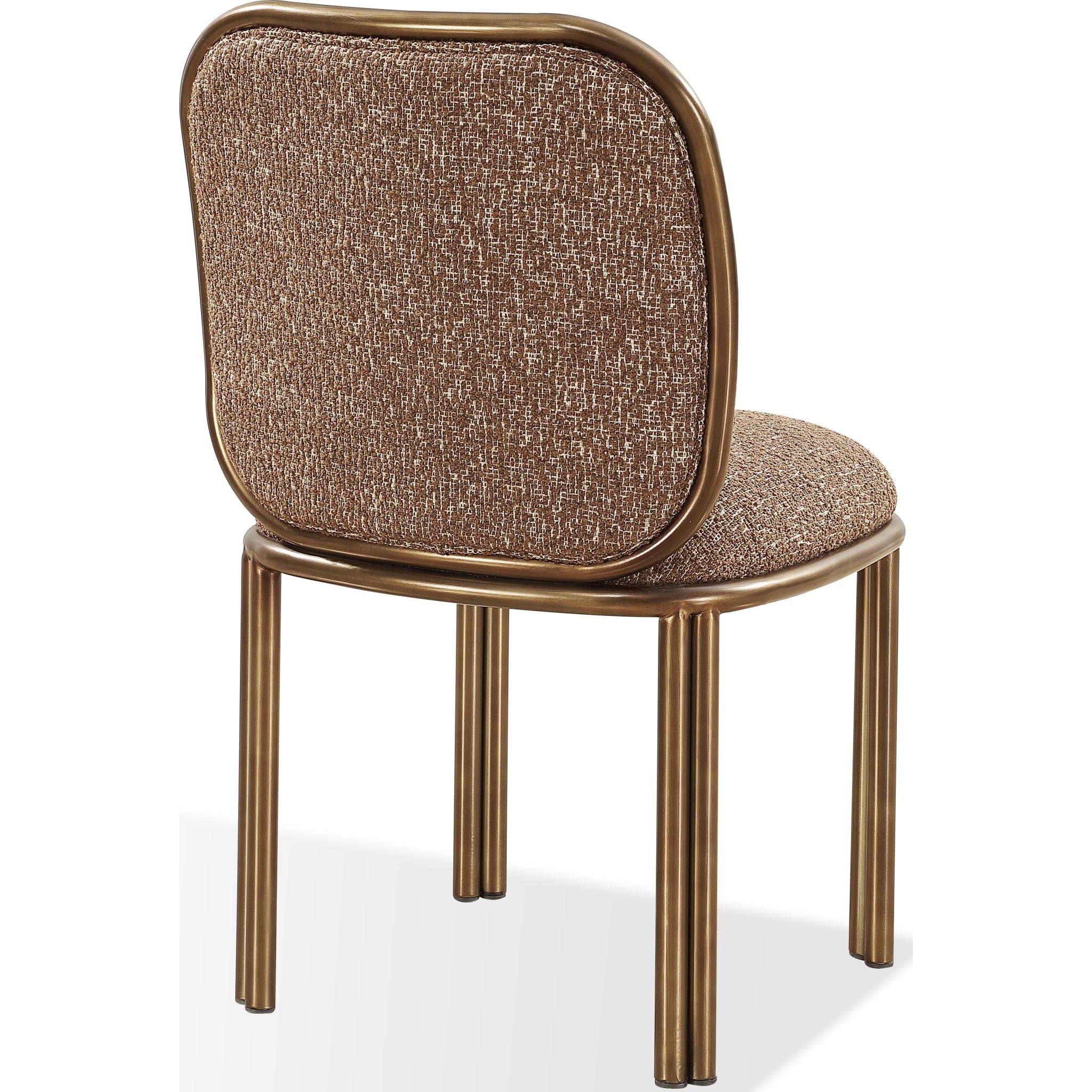 Mataranka Dining Chair in Giraffe Chenille and Brushed Golden Stainless Steel