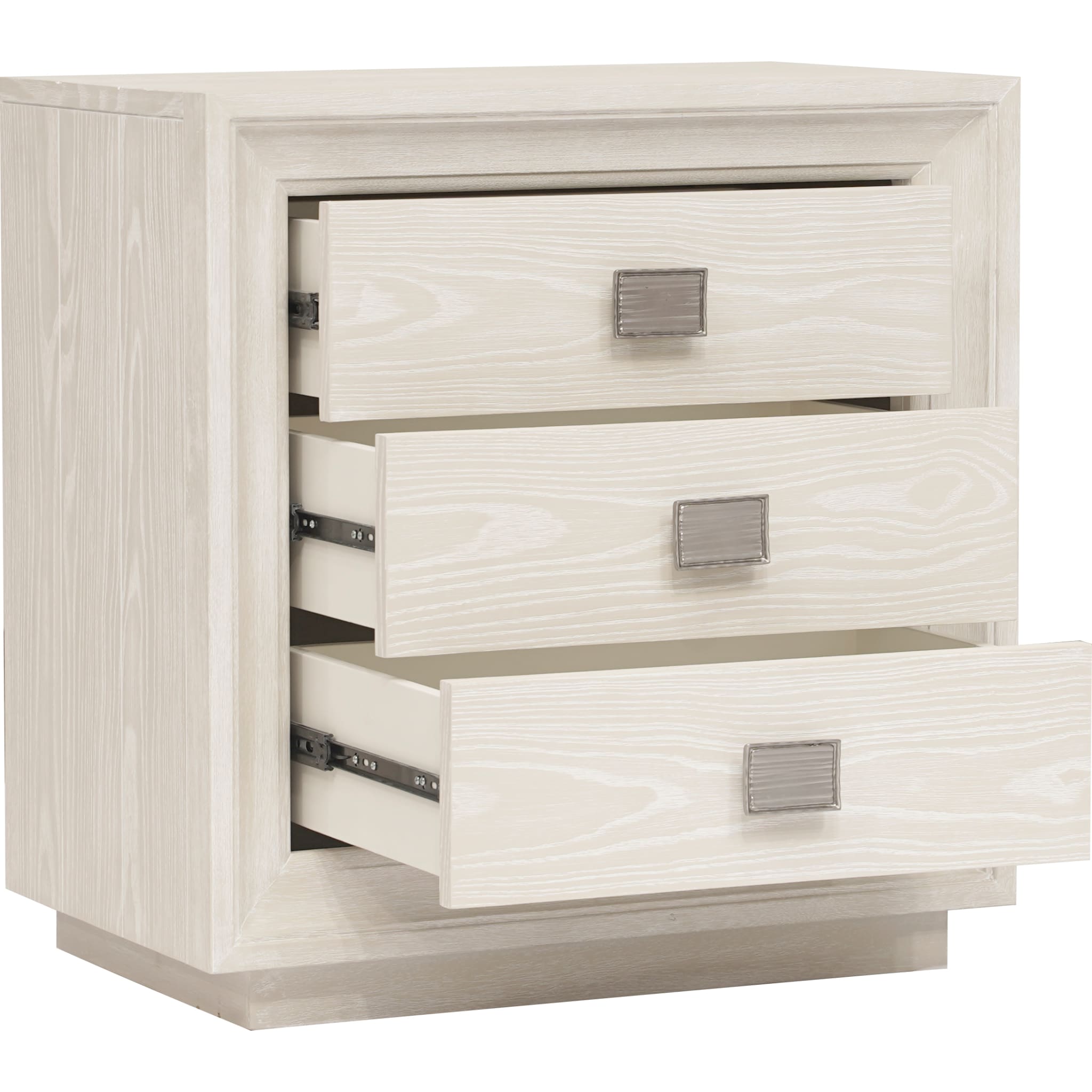 Maxime Three Drawer USB-Charging Nightstand
