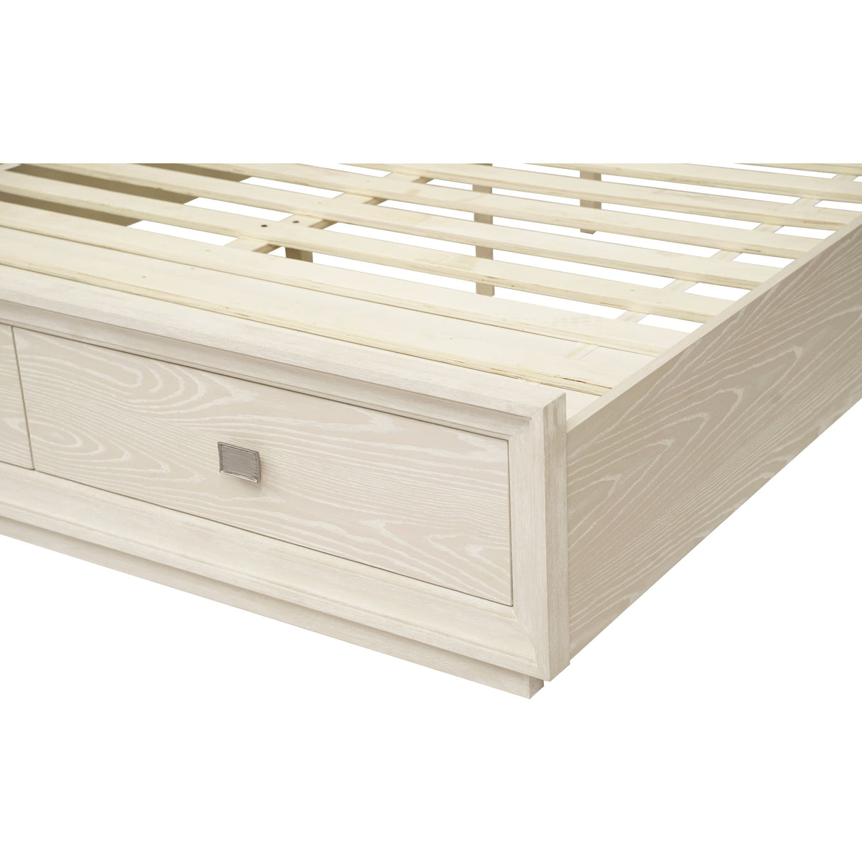 Maxime Two Drawer Footboard Storage Platform Bed In Ash