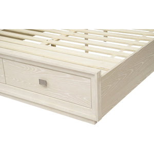 Maxime Two Drawer Footboard Storage Platform Bed In Ash