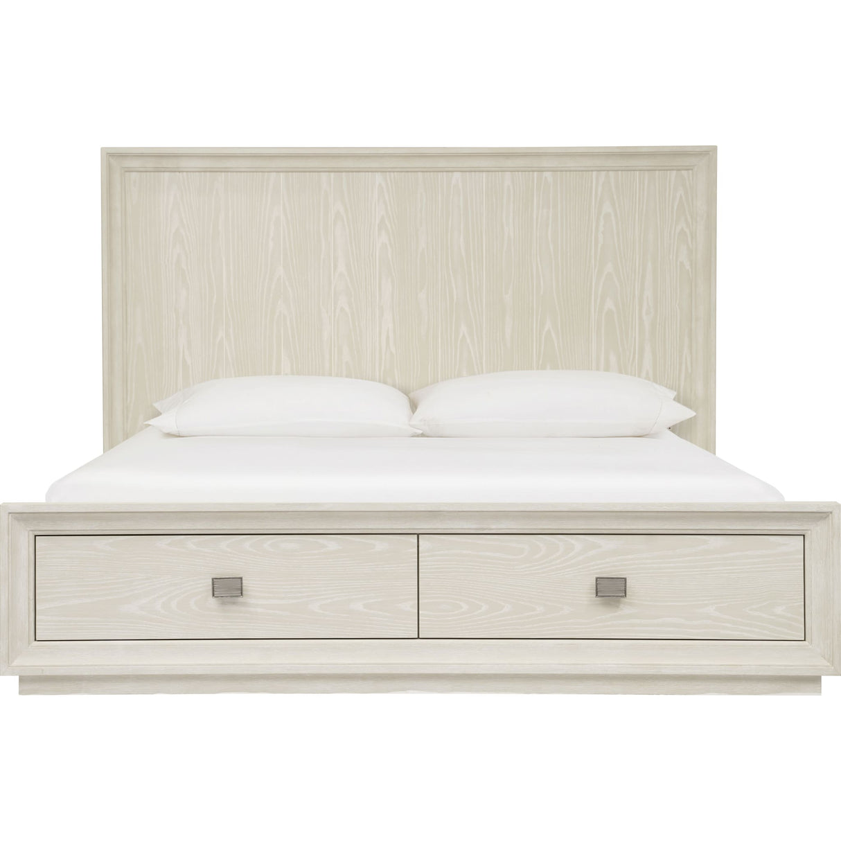 Maxime Two Drawer Footboard Storage Platform Bed In Ash