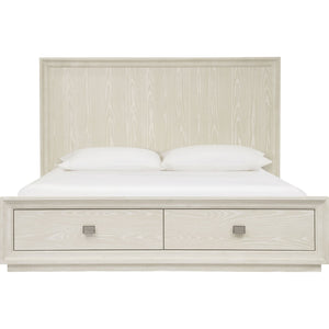 Maxime Two Drawer Footboard Storage Platform Bed In Ash