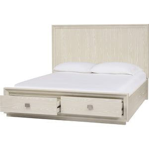 Maxime Two Drawer Footboard Storage Platform Bed In Ash