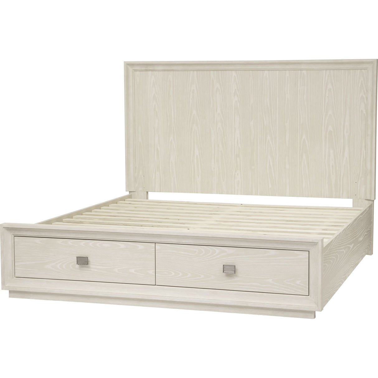 Maxime Two Drawer Footboard Storage Platform Bed In Ash