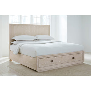 Maxime Two Drawer Footboard Storage Platform Bed In Ash