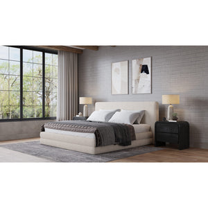 Maya Upholstered Platform Bed in Brun Boucle (2026)