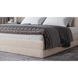Maya Upholstered Platform Bed in Brun Boucle (2026)