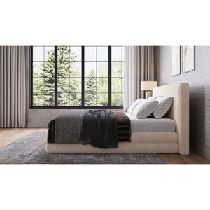 Maya Upholstered Platform Bed in Brun Boucle (2026)