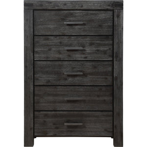 Meadow Five Drawer Solid Wood Chest in Graphite (2024)