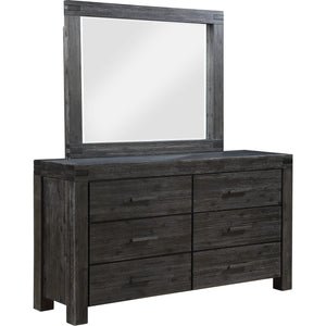 Meadow Six Drawer Solid Wood Dresser in Graphite (2024)