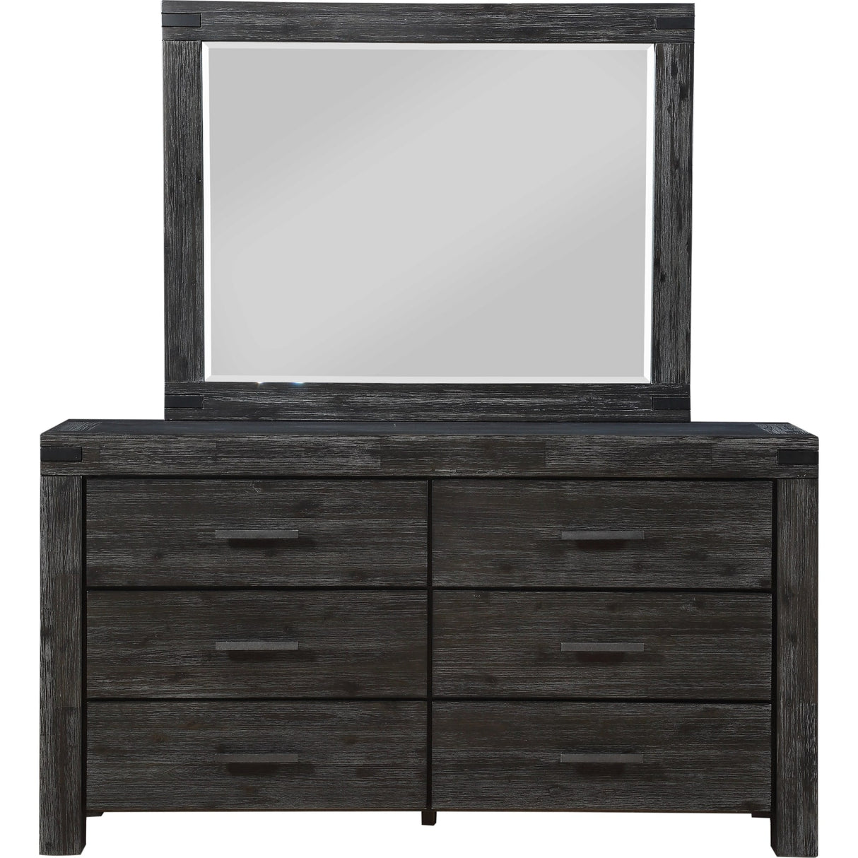 Meadow Six Drawer Solid Wood Dresser in Graphite (2024)