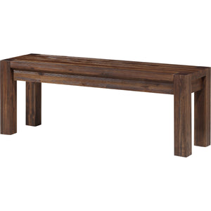 Meadow Solid Wood Bench in Brick Brown