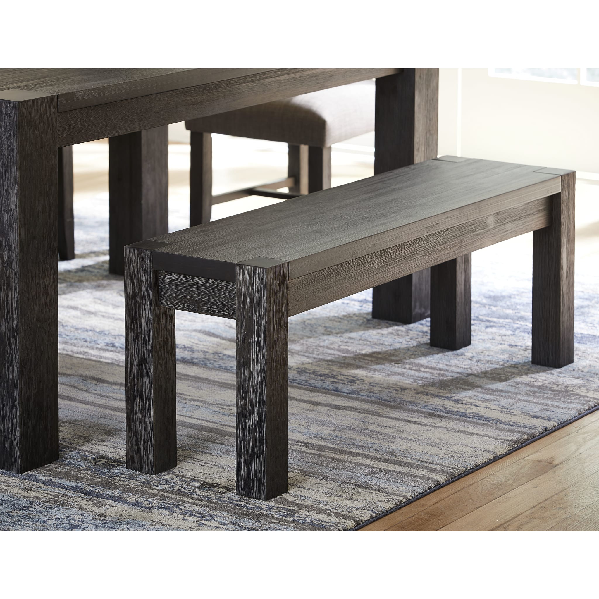 Meadow Solid Wood Bench in Graphite