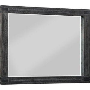 Meadow Solid Wood Beveled Glass Solid Wood Mirror in Graphite