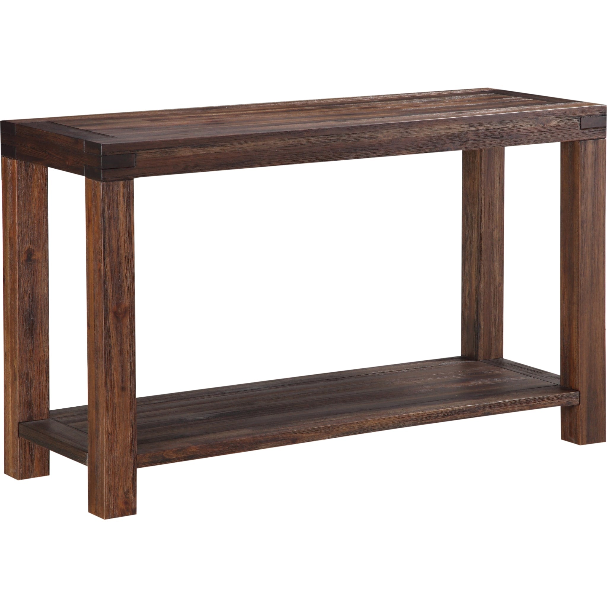 Meadow Solid Wood Console Table in Brick Brown