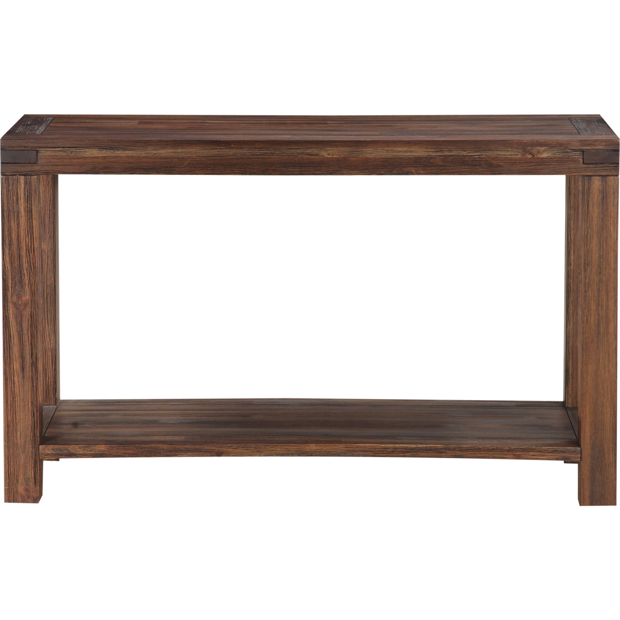 Meadow Solid Wood Console Table in Brick Brown