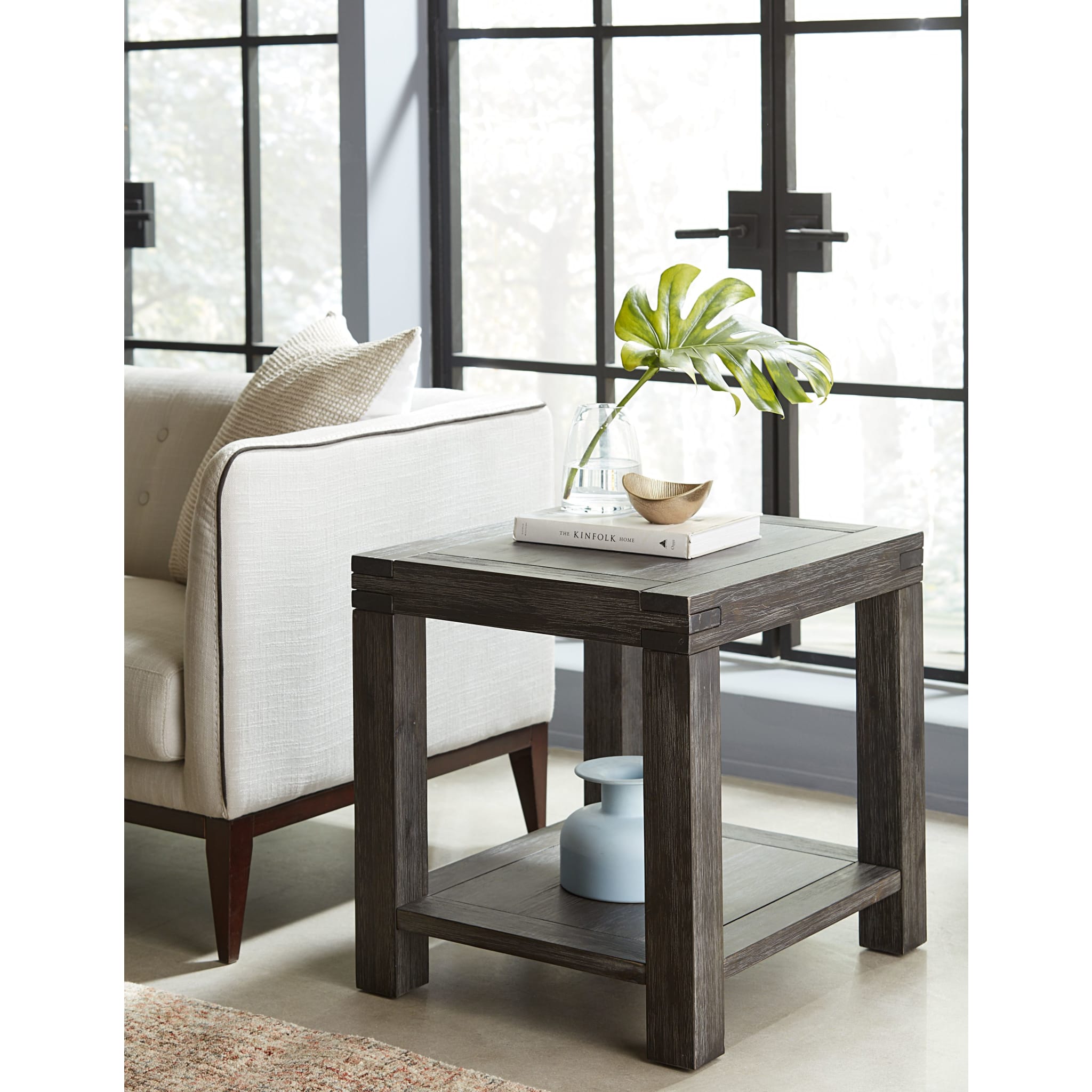 Meadow Solid Wood End Table in Graphite