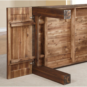 Meadow Solid Wood Extending Dining Table in Brick Brown