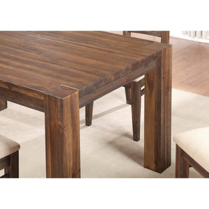 Meadow Solid Wood Extending Dining Table in Brick Brown