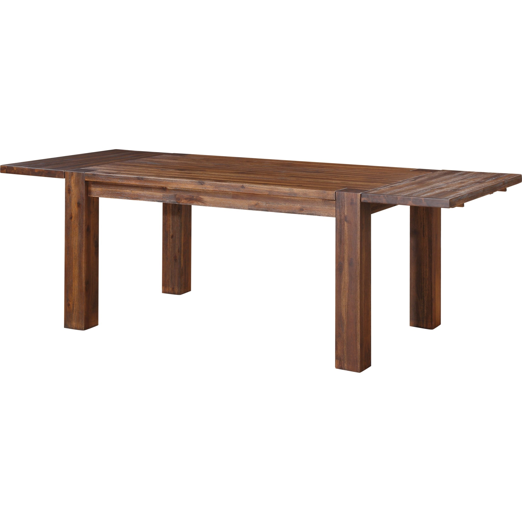 Meadow Solid Wood Extending Dining Table in Brick Brown