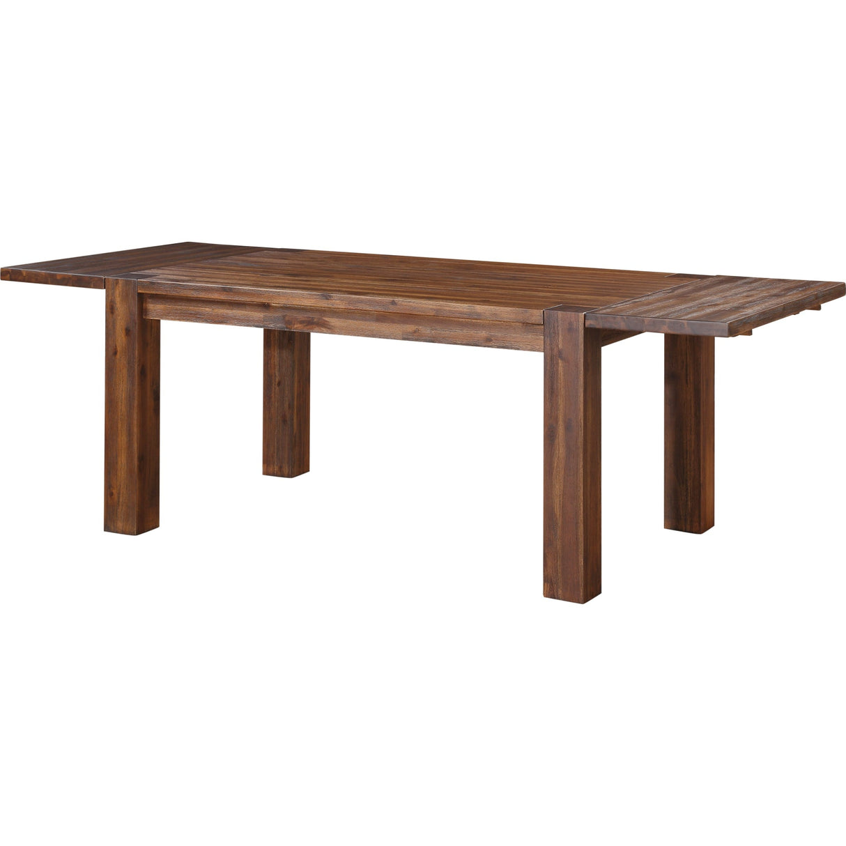 Meadow Solid Wood Extending Dining Table in Brick Brown