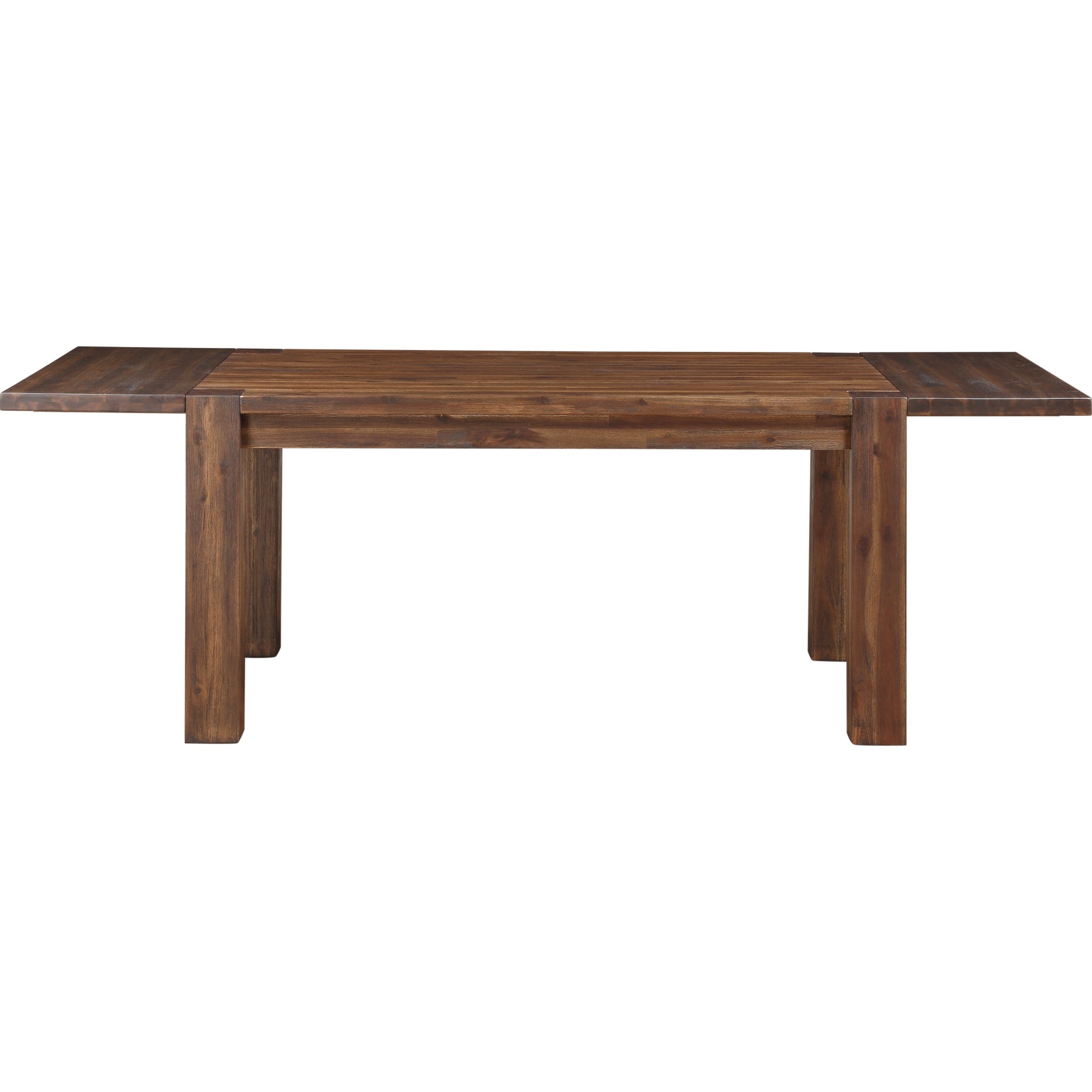 Meadow Solid Wood Extending Dining Table in Brick Brown