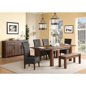 Meadow Solid Wood Extending Dining Table in Brick Brown