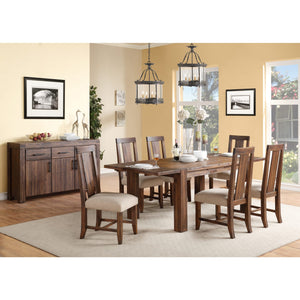 Meadow Solid Wood Extending Dining Table in Brick Brown