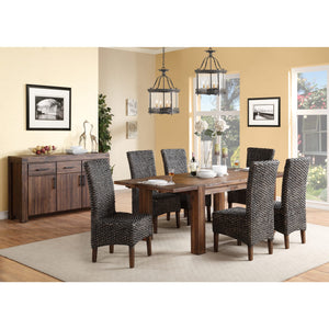 Meadow Solid Wood Extending Dining Table in Brick Brown