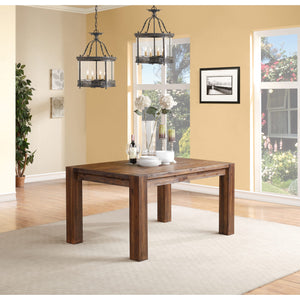 Meadow Solid Wood Extending Dining Table in Brick Brown