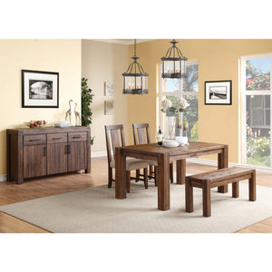 Meadow Solid Wood Extending Dining Table in Brick Brown