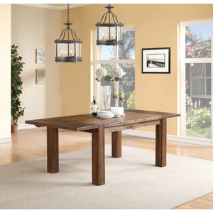 Meadow Solid Wood Extending Dining Table in Brick Brown
