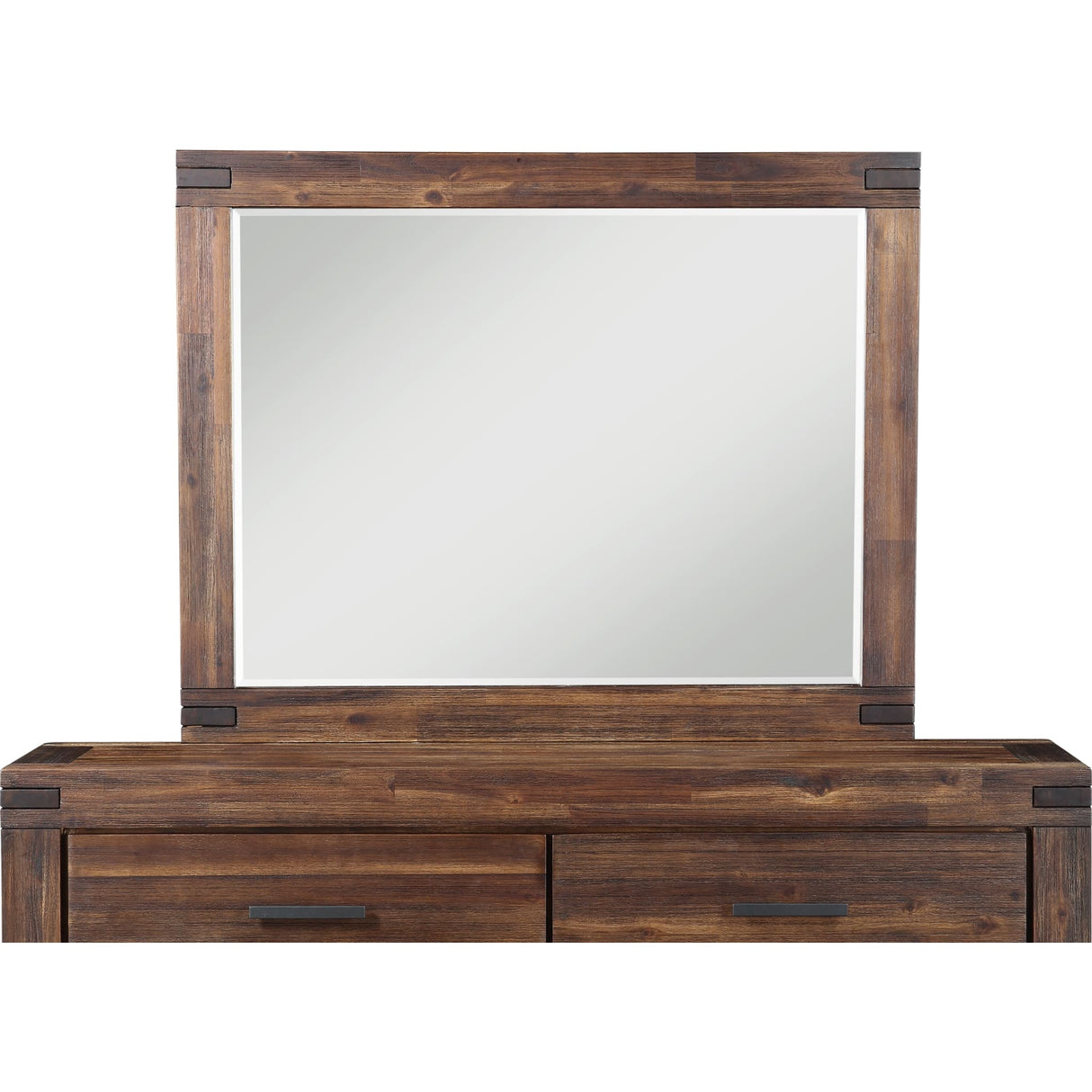 Meadow Solid Wood Mirror in Brick Brown