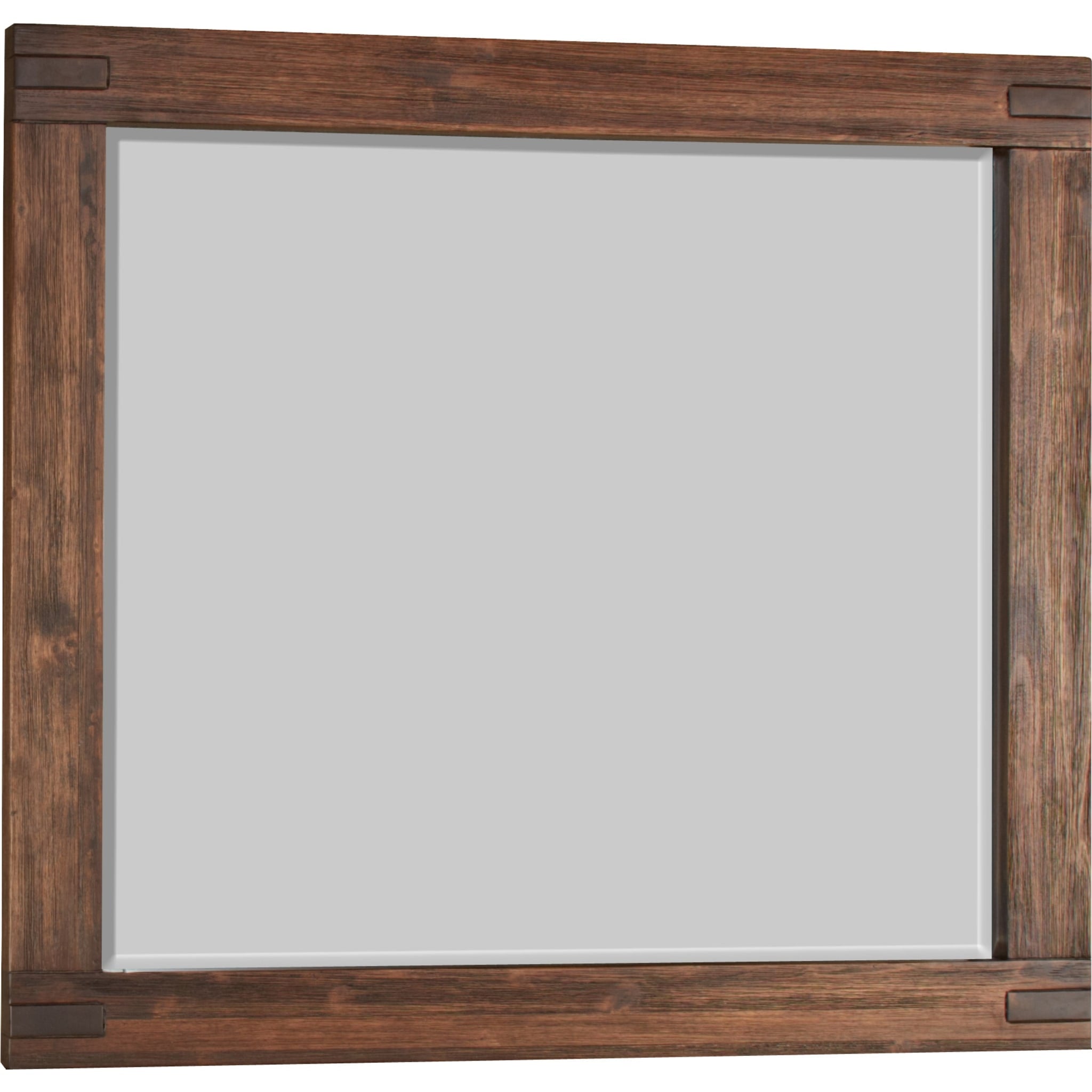Meadow Solid Wood Mirror in Brick Brown