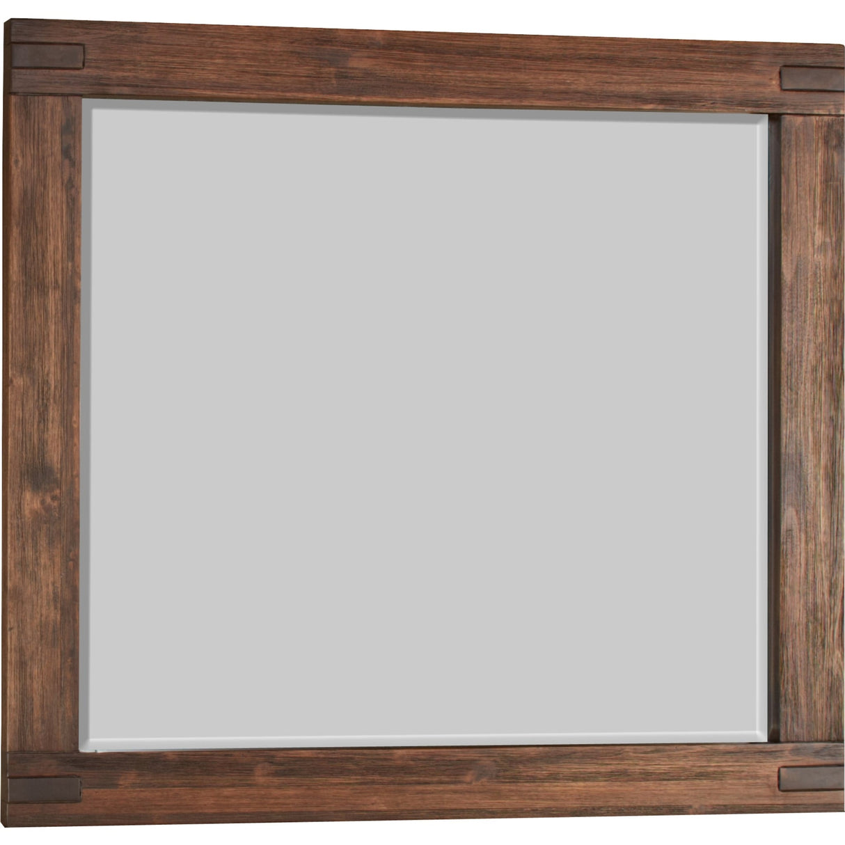 Meadow Solid Wood Mirror in Brick Brown