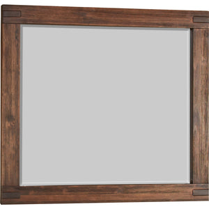 Meadow Solid Wood Mirror in Brick Brown