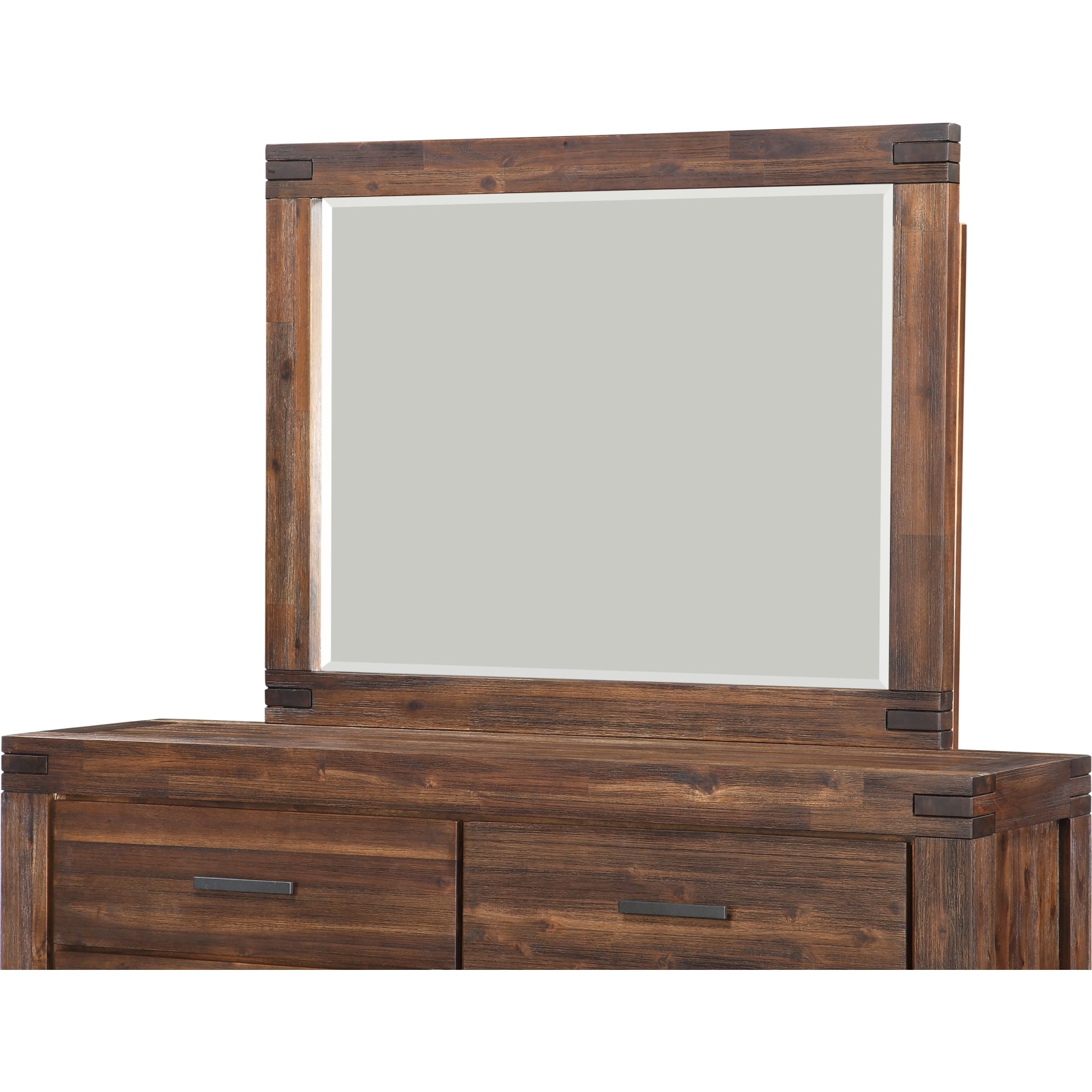 Meadow Solid Wood Mirror in Brick Brown