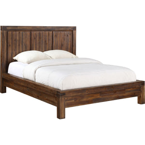 Meadow Solid Wood Platform Bed in Brick Brown