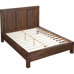 Meadow Solid Wood Platform Bed in Brick Brown