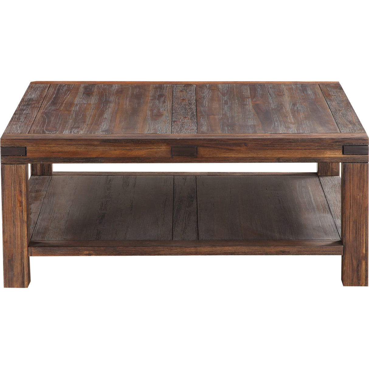Meadow Solid Wood Square Coffee Table in Brick Brown