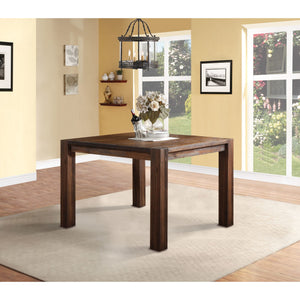 Meadow Solid Wood Square Counter Table in Brick Brown