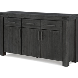 Meadow Solid Wood Three Drawer Three Door Sideboard in Graphite