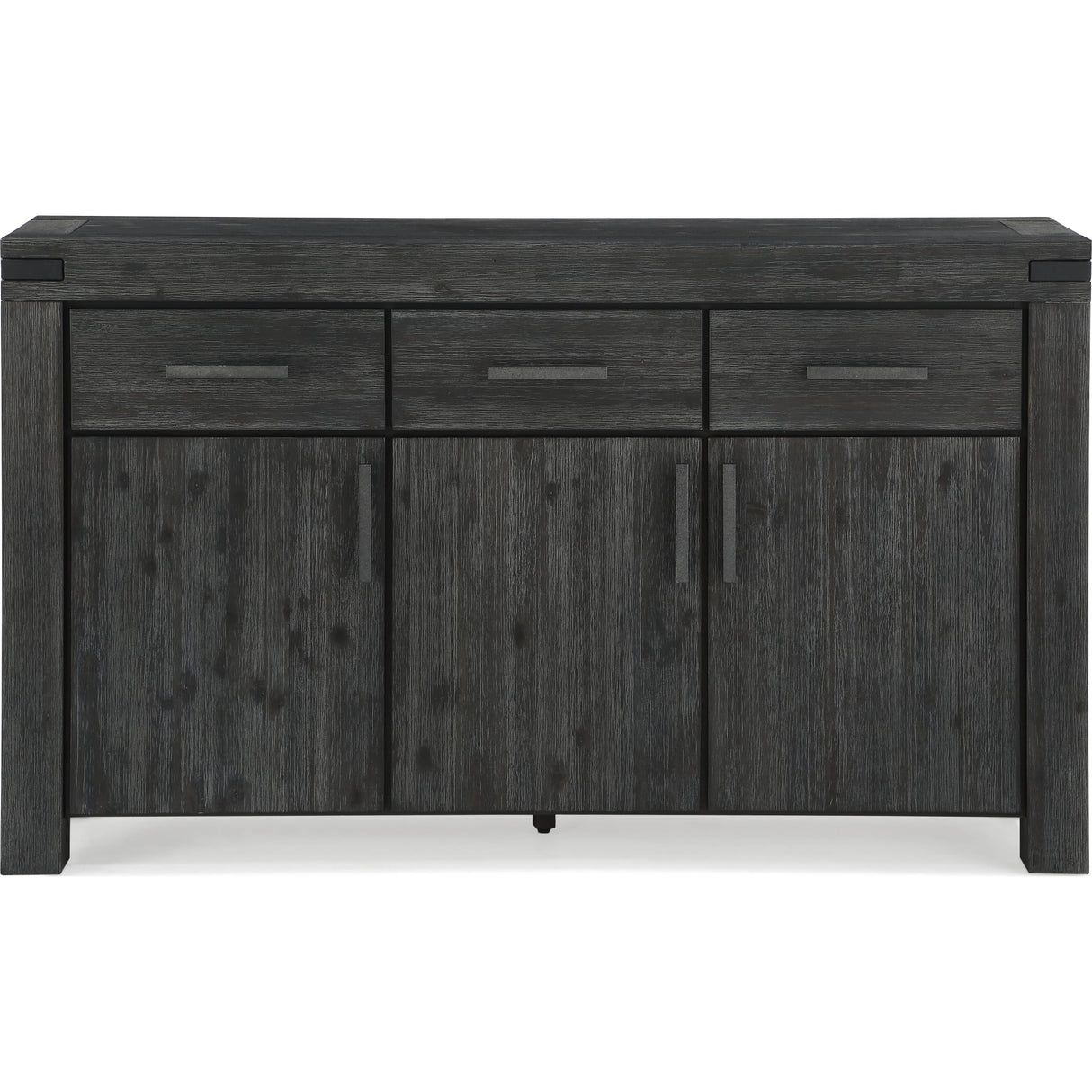 Meadow Solid Wood Three Drawer Three Door Sideboard in Graphite