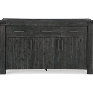 Meadow Solid Wood Three Drawer Three Door Sideboard in Graphite